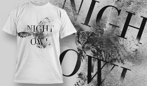 Night owl T-Shirt Design 1405 1