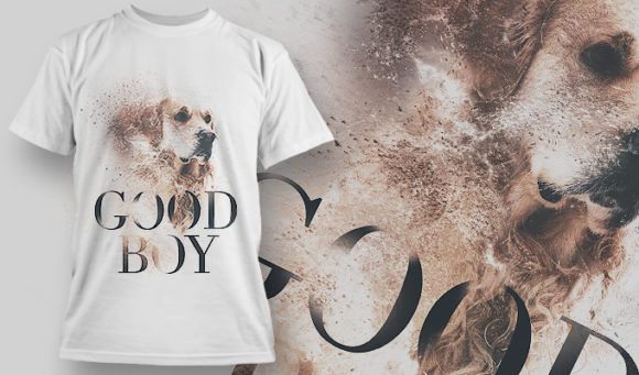 Good Boy Dog  T-Shirt Design 1406 1