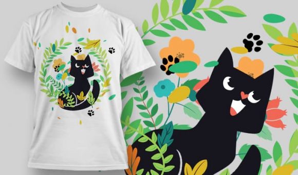 Egyptian cat T-Shirt Design 1433 1