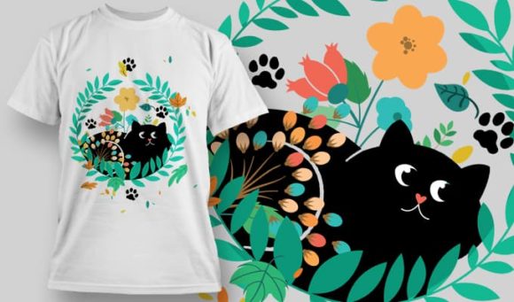 Cat T-Shirt Design 1436 1