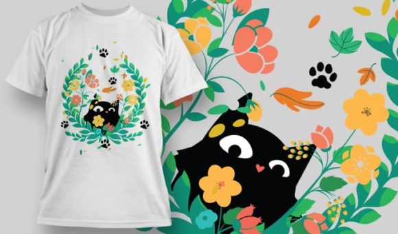 Cat T-Shirt Design 1438 1