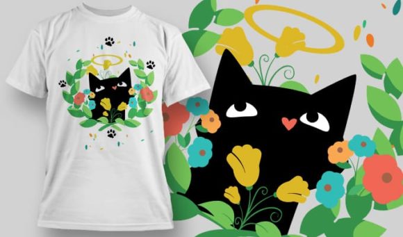 Cat T-Shirt Design 1442 1