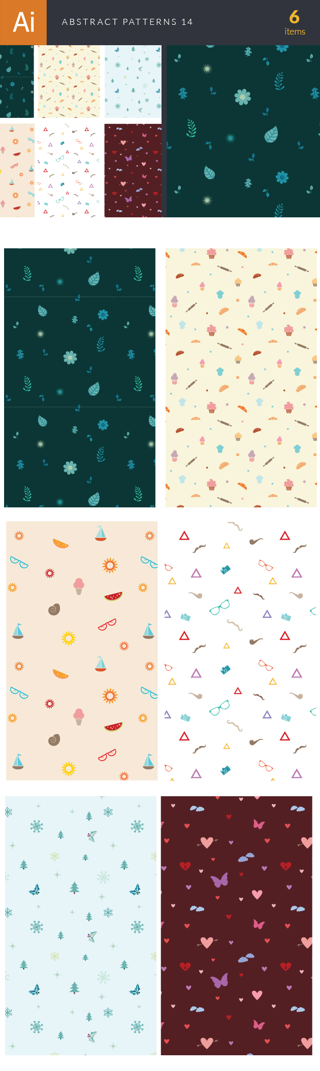 Abstract Vector Patterns Vector Set 14 2