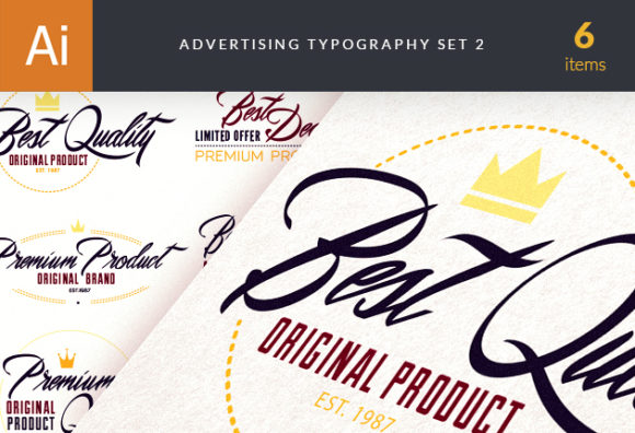 Advertising Typography Vector Set 2 1