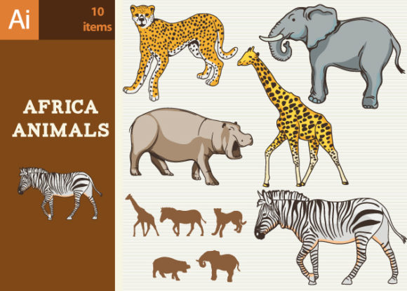 Africa Animals Vector Set 1 1