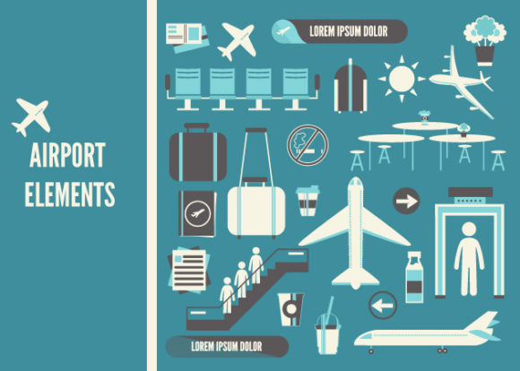Airport Icons Vector Set 1 1