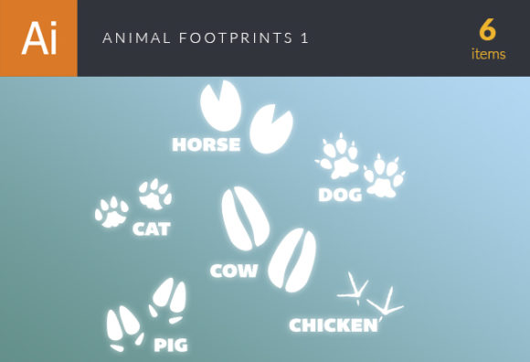 Animals Footprints Vector Set 1 1