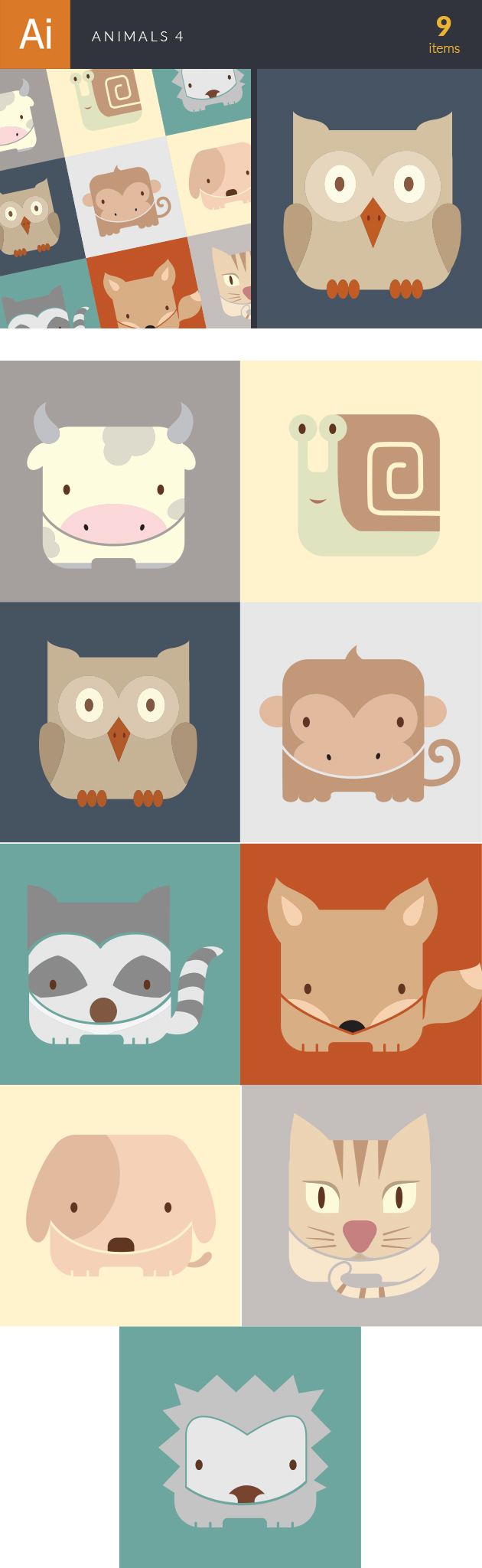 Animals Vector Set 4 2