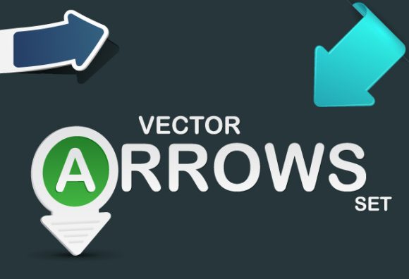 Arrows Stickers Vector 1