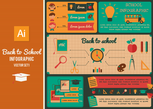 Back To School Infographic Set 1 2