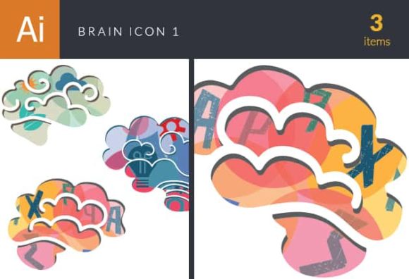 Brain Icon Vector Set 1 1