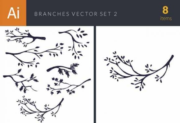 Branches Vintage Vector Set 2 1