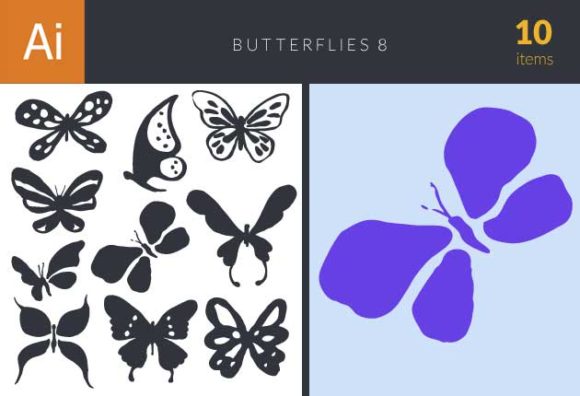 Butterflies Vector Set 8 1