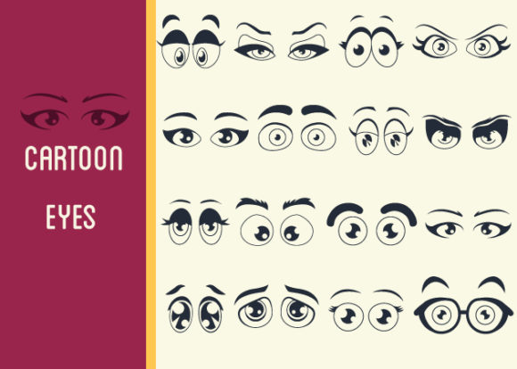 Cartoon Eyes Vector Set 1 1