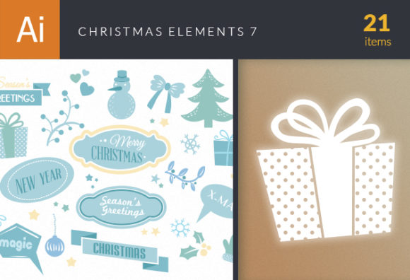 Christmas Elements Vector Set 7 1