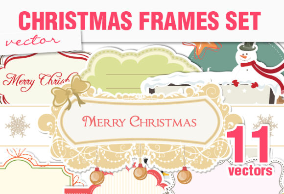 Christmas Vector Frames 1