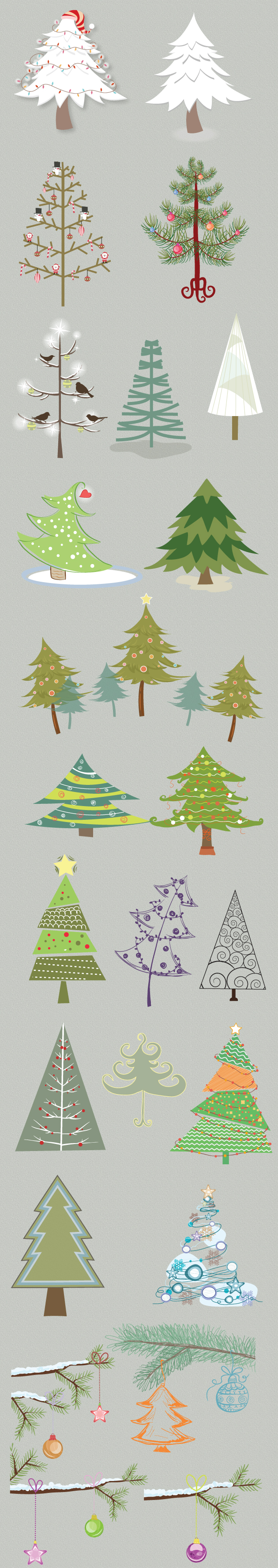 Christmas Vector Trees 2