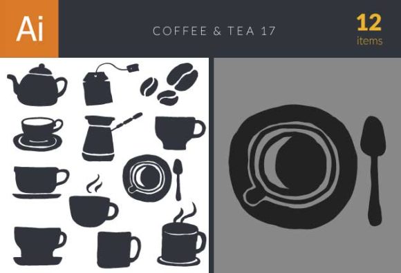 Coffee & Tea Vector Set 17 1