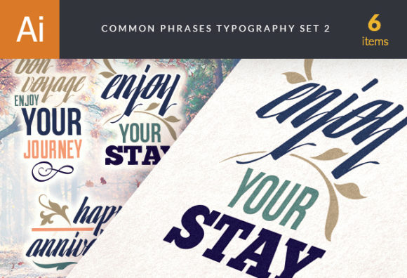 Common Phrases Typography 2 Vector 1