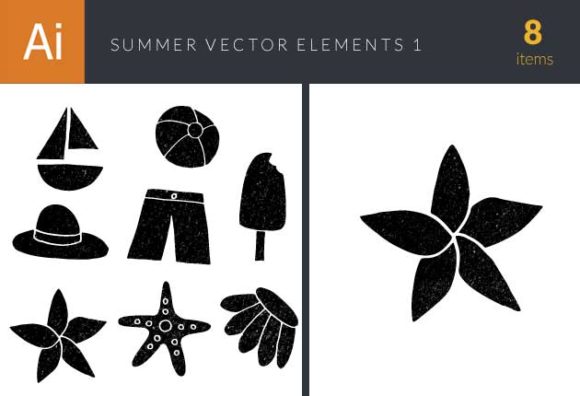 Summer Vector Elements Set 1 1