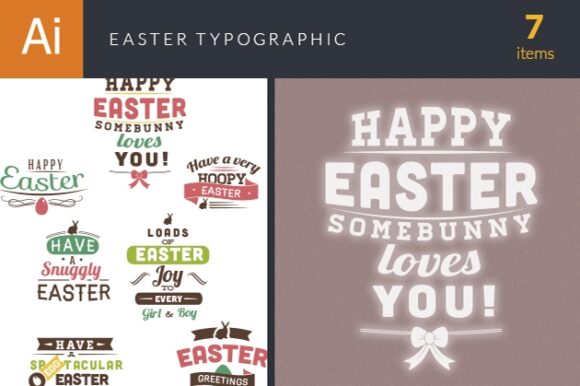 Easter Typographic Elements 1