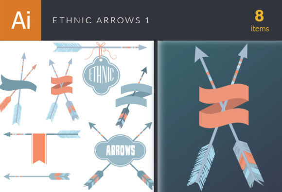 Ethnic Arrows Vector Set 1 1