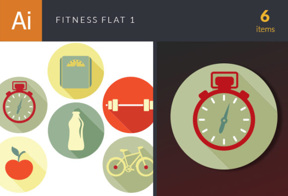 Fitness Flat Icons Set 1 1