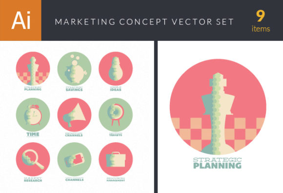 Flat Marketing Concept Vector Set 1 1