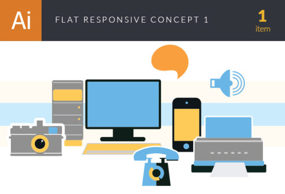 Flat Responsive Concept Vector Set 1 1