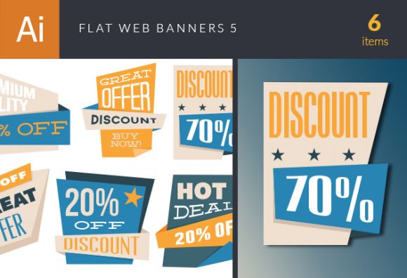 Flat Web Banners Set 5 1