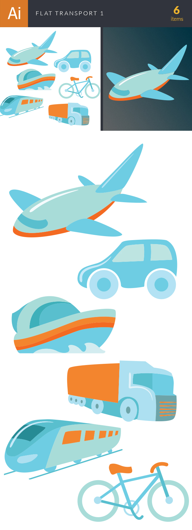 Flat Transport Vector Set 1 2