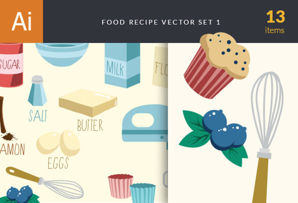 Food Recipe Vector Set 1 1