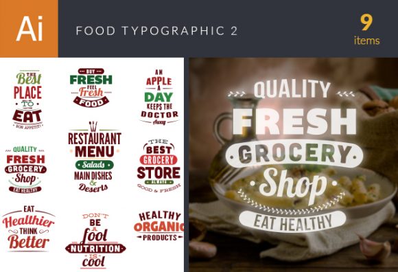 Food Typography Set 1