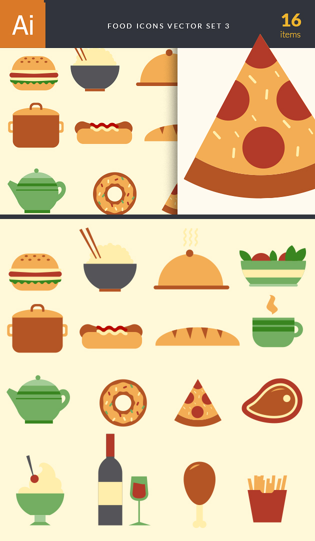 Food Icons Vector Set 3 2