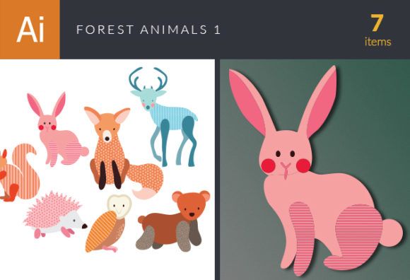 Forest Animals Vector Set 1 1
