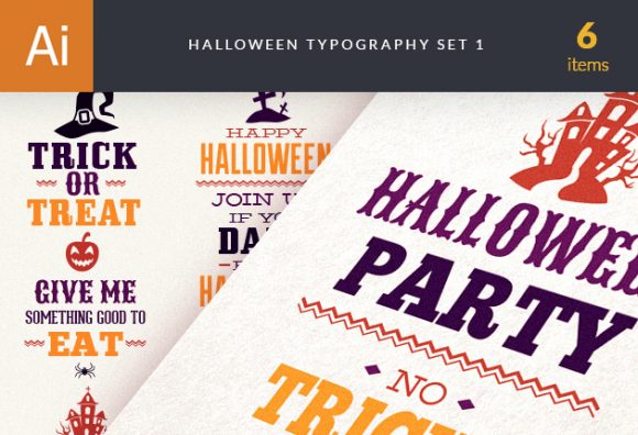 Halloween Typography Set 1 1