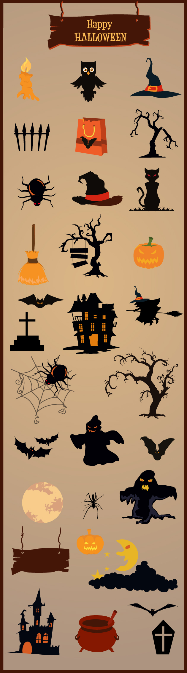 Halloween Vector Elements Set 1 2