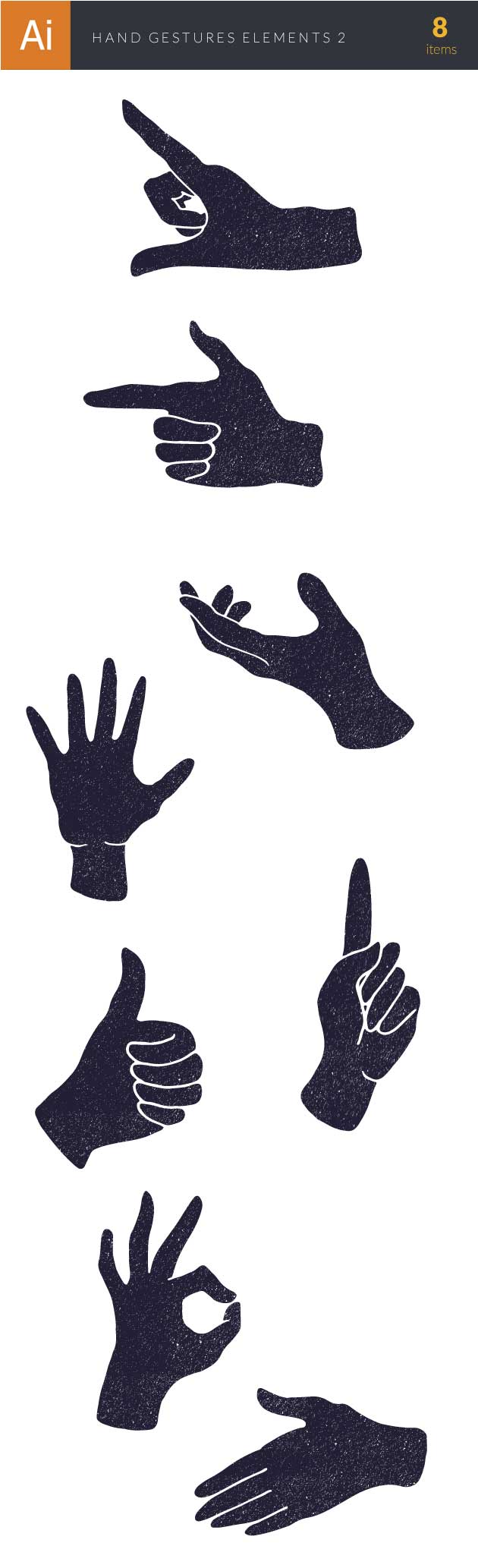 Hand Gestures Vector Set 2 2