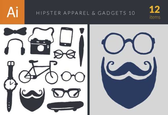 Hipster Apparel & Gadget Set 10 1