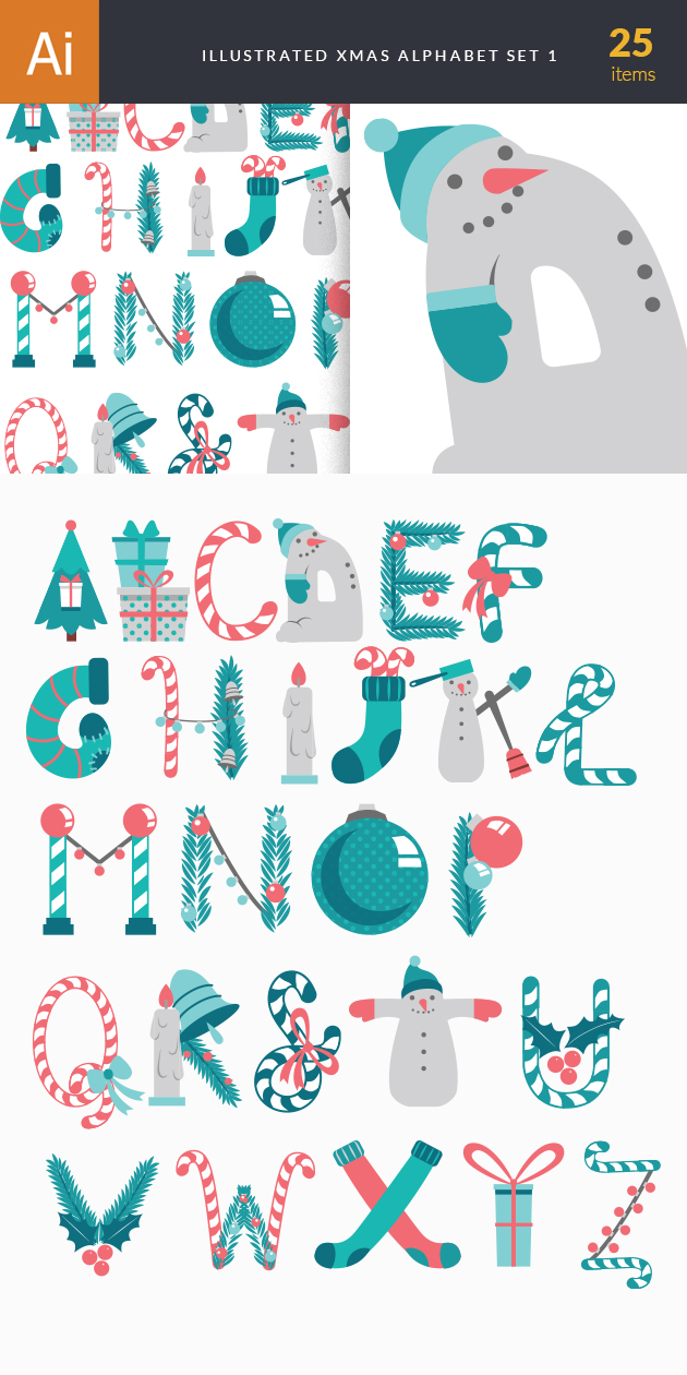Illustrated Xmas Typography 2