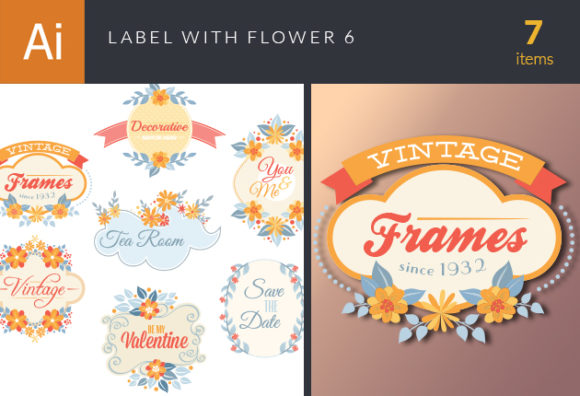 Flower Labels Set 6 1