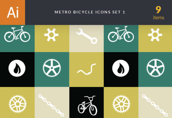 Metro Bicycle Shop Icons 1 1