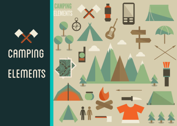 Mountain and Camping Vector 1