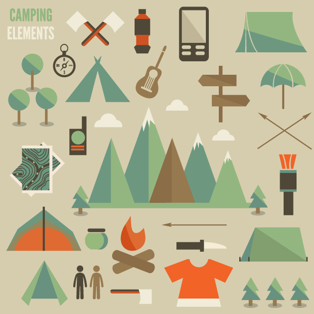 Mountain and Camping Vector 2