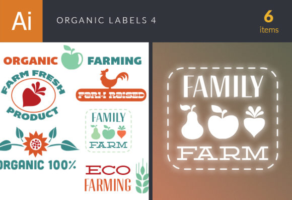 Organic Labels Set 4 1