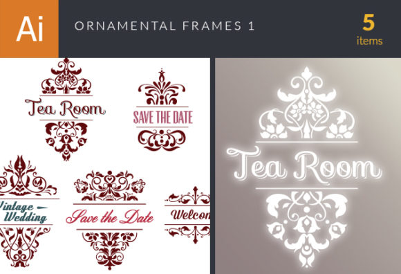 Ornamental Frames Vector Set 1 1