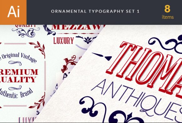 Ornamental Typography 1 Vector 1