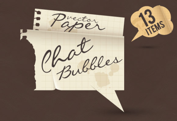 Paper Speech Bubbles Vector 1