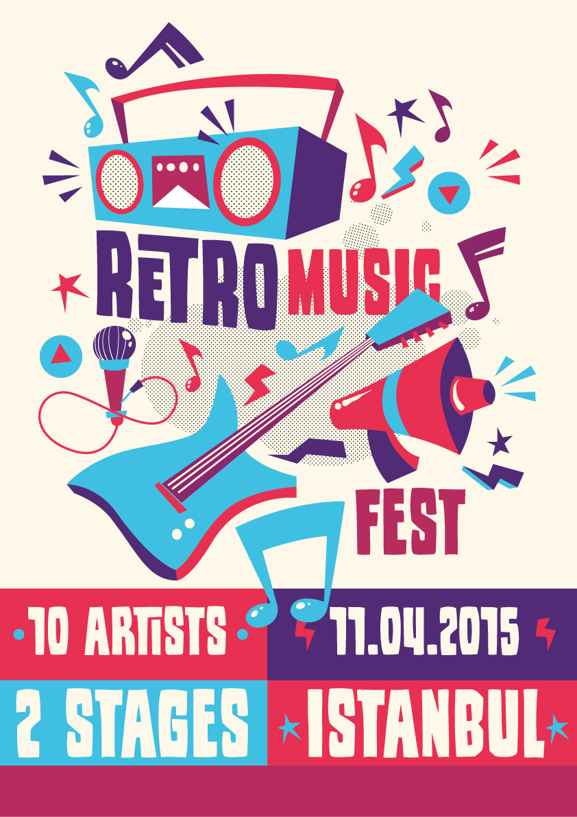 Retro Music Poster Vector 2