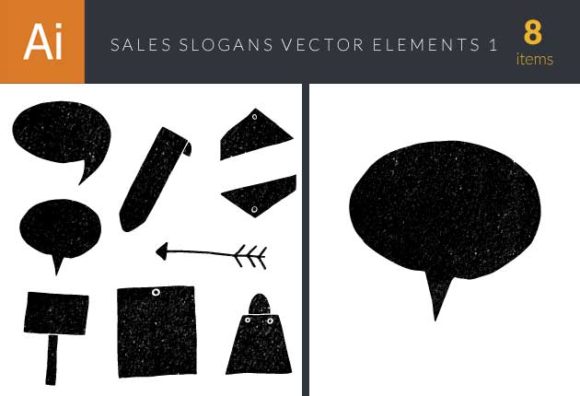 Sales Slogans Elements Set 1 1